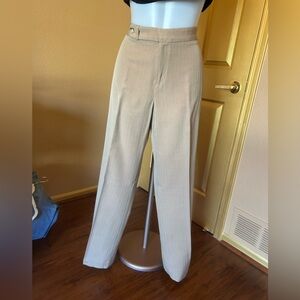 Lauren by Ralph Lauren High-Rise Straight Leg Dress Pants in Subtle Pinstripe.